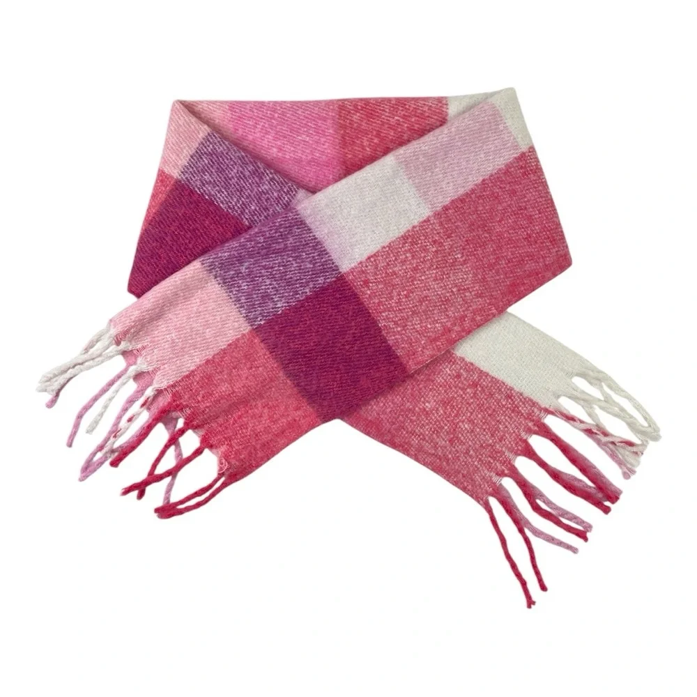 Steve Madden Plaid Scarf in Pink - NWT sz One Size